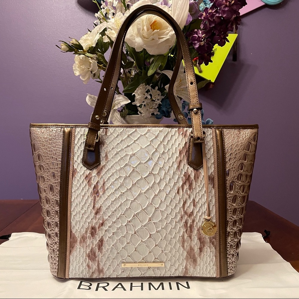 HARD TO FIND! NWOT Brahmin Sky Carlisle Medium Asher Tote Shoulder Bag